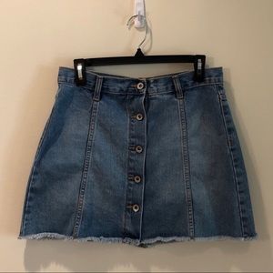 Denim A-line skirt
